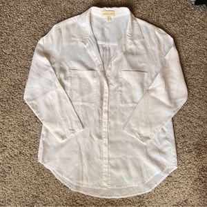 Cloth & Stone White Button Up Shirt